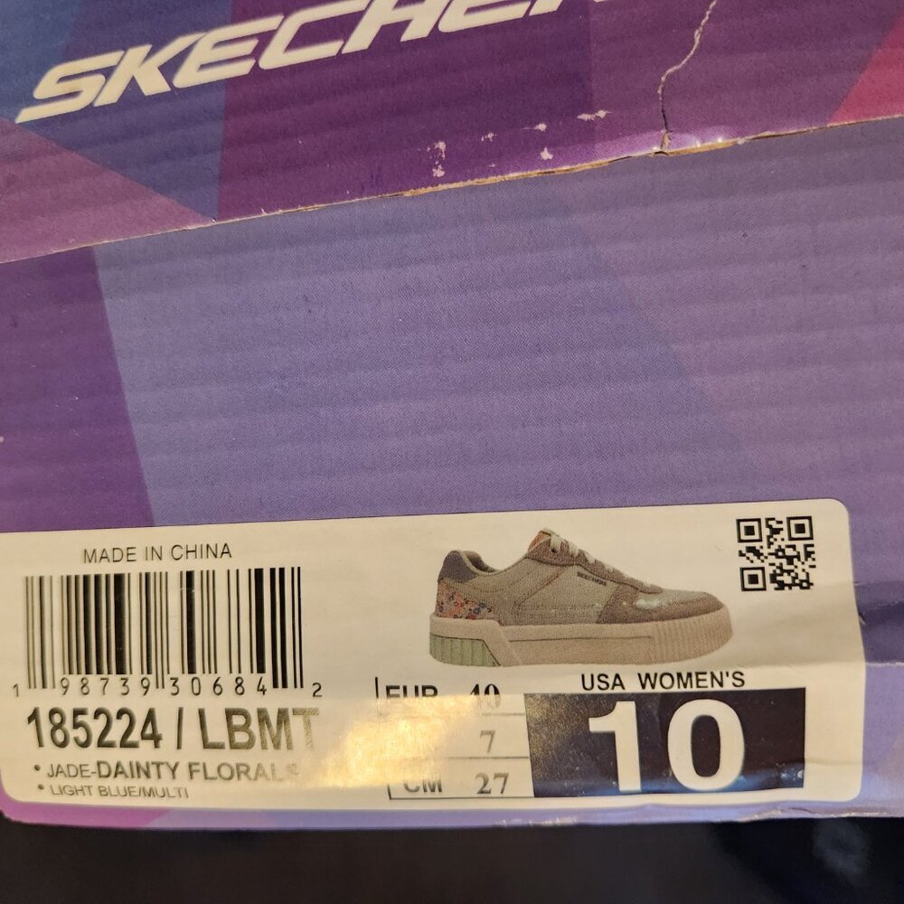 Skechers "Dainty Floral" Jade Court Sneakers. NIB. Size: various - Picture 12 of 13